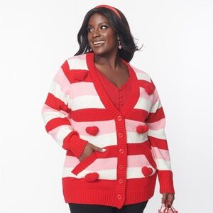 Unique Vintage Valentine’s Day Cardigan